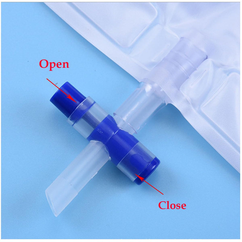 Pack of 10 External Condom Catheter + 2000 ml Urine Bag + 500 ml Leg Bag Urine Drainage Bag (35 mm/1.38 Inch) 500+2000ML-35MM