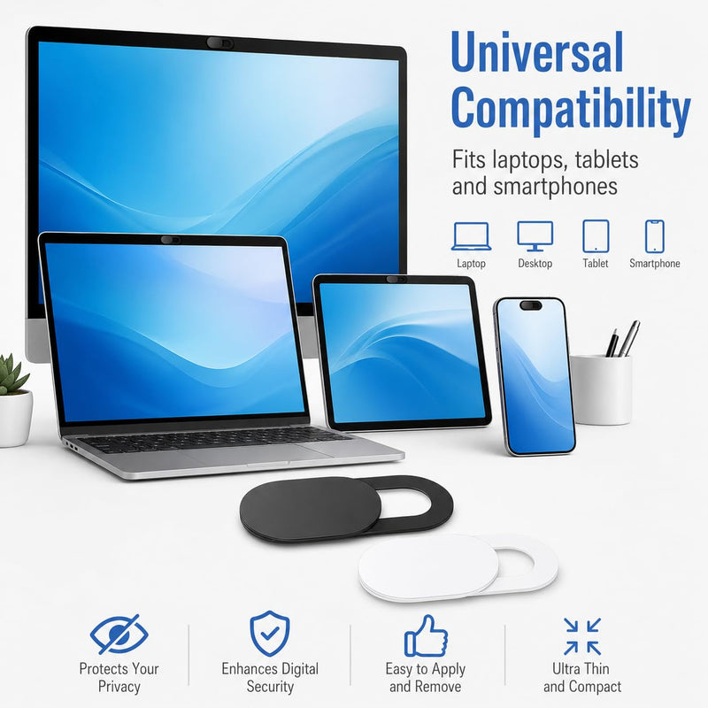 Webcam Cover 6 Pack Ultra Thin Camera Privacy Slide for Laptop Computer
