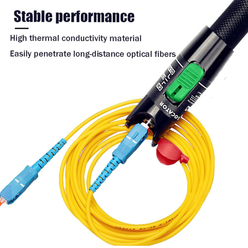 LIAYTRSS Visual Fault Finder 30mW 30km FTTH Fiber Optic Tester Fiber Optic Pen with 2.5mm Standard Interface for Fiber Interface SC/FC/ST (Pack of 1) 1PCS