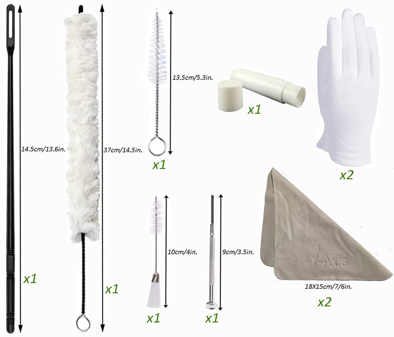 10 Pcs Flute Cotton Cleaning Brush Kit