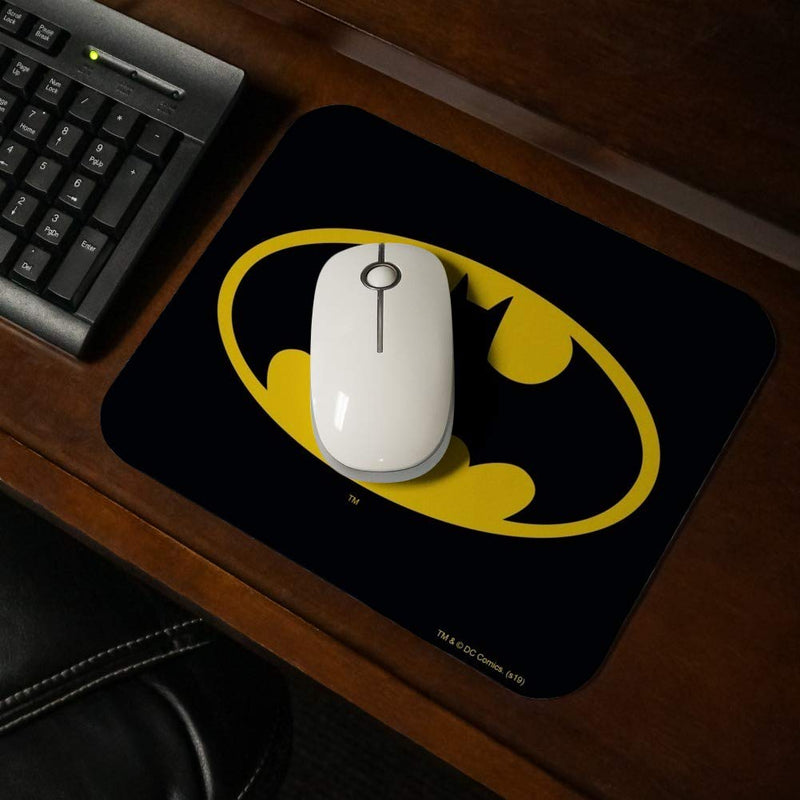 Batman Classic Bat Shield Logo Low Profile Thin Mouse Pad Mousepad