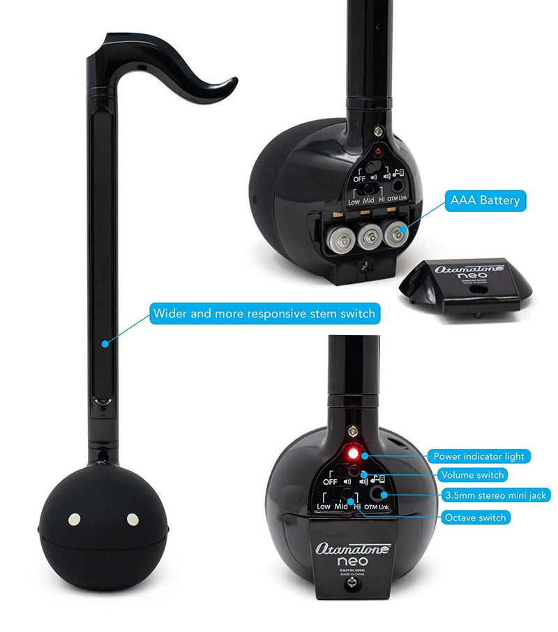 [AUSTRALIA] - Otamatone "Neo 10th Anniversary Special Edition [Japanese Version] Black - Japanese Electronic Musical Instrument Synthesizer Neo Japanese Black 