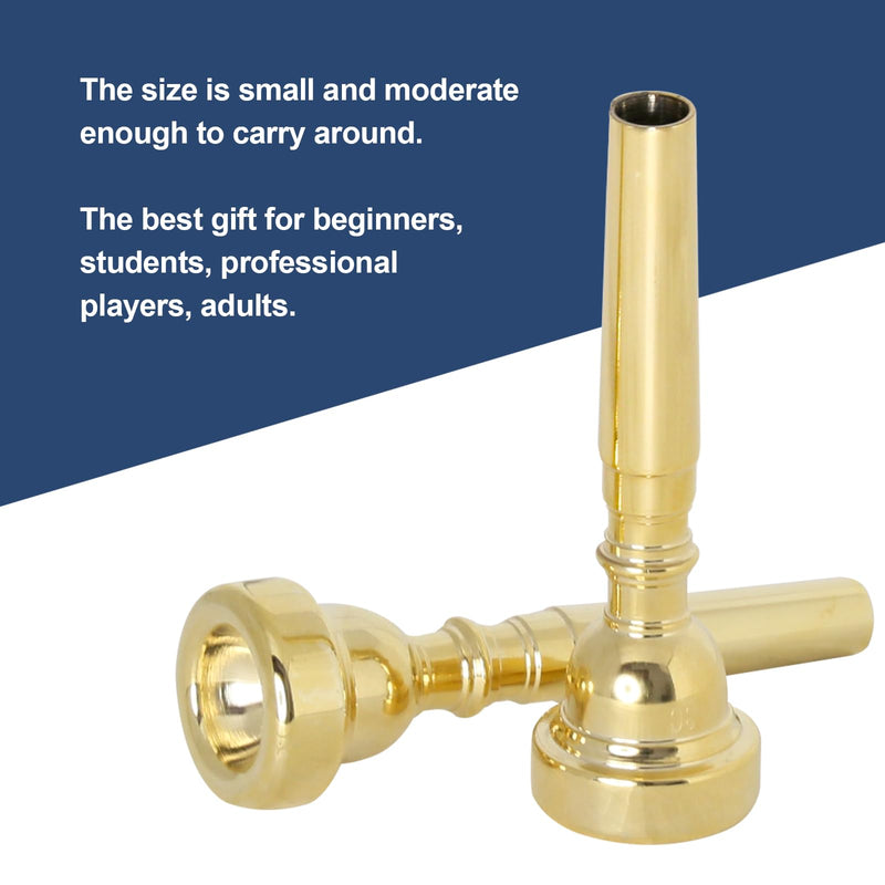 Gold Trumpet Mouthpiece 7C 5C 3C Trumpet Mouthpiece Set with Brass for Beginners and Professional Players 3Pack Trumpet Accessories