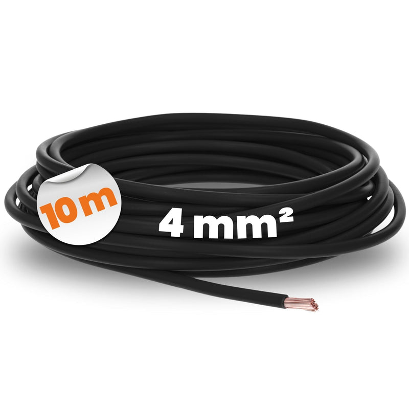 10 m Lapp 4520013 H07V-K 4 mm² Black I Wiring Cable I Flexible Flexible PVC Single Core I Stranded 4 mm2 I Wiring