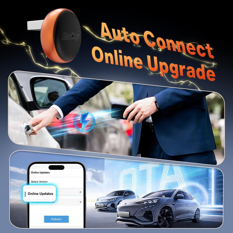 2-in-1 Wireless CarPlay & Android Auto Adapter - CarlinKit MINI Ultra3 | Converts Factory Wired CarPlay or Android Auto to Wireless | Auto Connect | for iPhone & Android | Ultra-Compact Design