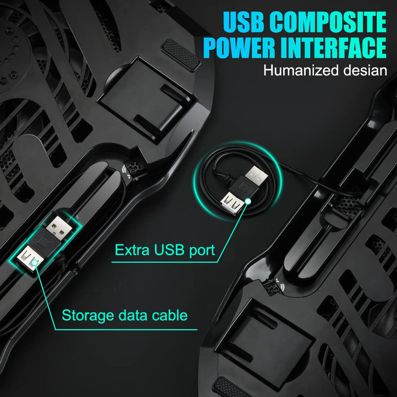 Laptop Cooling Pad, Gaming Laptop Cooler with 2 Quiet Big Fans, RGB 7 Color Light Change, Portable USB Laptop Stand 11 to 15.6 Inch, Slim and Easy Carry Working Study Outdoor Travel, 2020