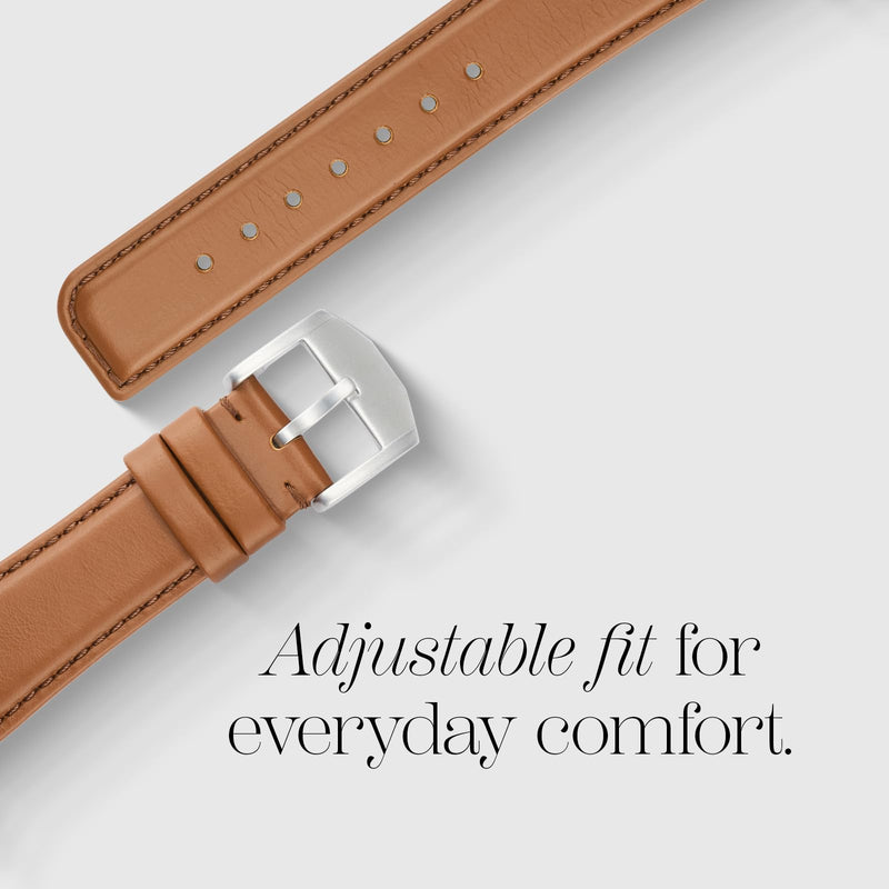 Case-Mate Apple Watch Leather Band for Women - Compatible with 38mm - 42mm iWatch Series 11/10/9/8/7/6/5/4/3/2/1 and SE - Signature Premium Leather Band Strap - Easy to Install and Remove - Cognac