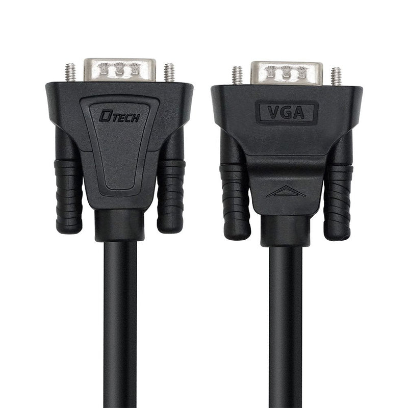 DTech VGA Male to Male Cable 10 Feet Long PC Computer Monitor Cord 1080p High Resolution (3 Meter, Black) 10ft