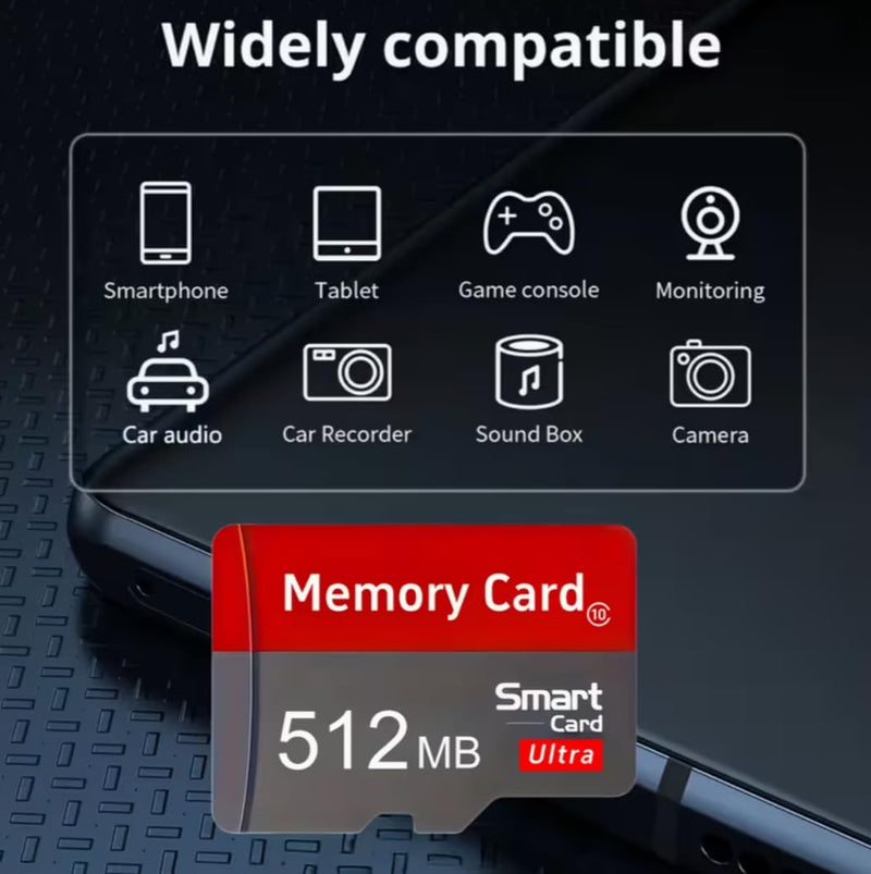 1Pc 8G Micro TF Flash Storage Card Red Gray Portable Memory Card | Class 10 High Speed TransFlash Card For Camera Phone Car Audio Surveillance Recorder 8GB