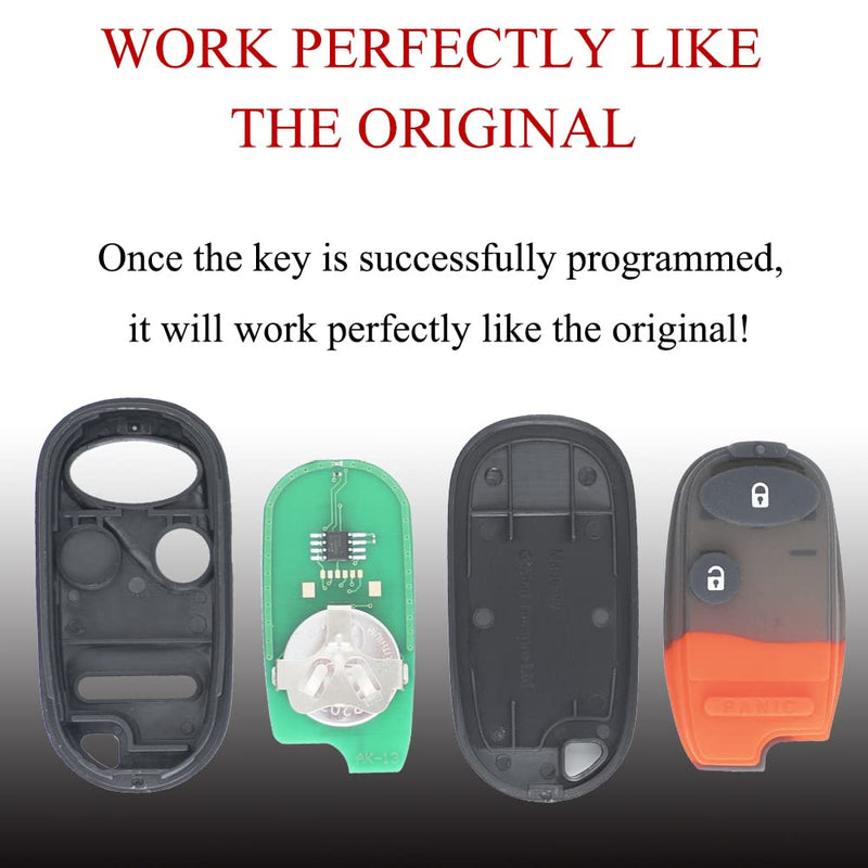 [AUSTRALIA] - Key Fob Remote Replacement Fits for Honda Civic 2001 2002 2003 2004 2005 / Honda Pilot 2003 2004 2005 2006 2007 NHVWB1U523 / NHVWB1U521 Keyless Entry Remote Control 72147-S5A-A01 