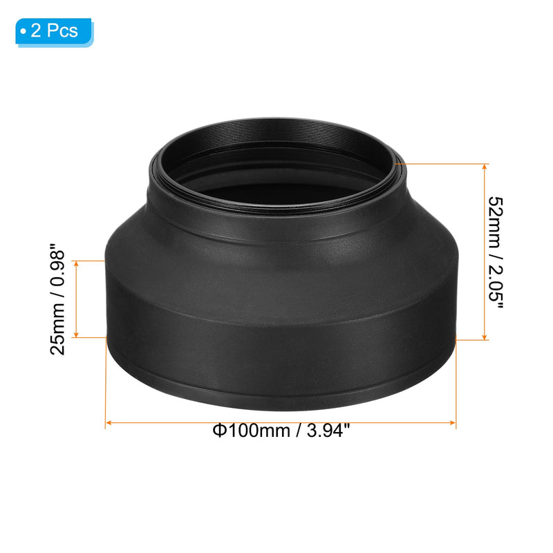 PATIKIL 67mm Camera Lens Hood, 2Pcs Rubber Collapsible Lens Protector Anti-Reflection Blocks Excess Sunlight Enhance Camera Photography for Nikon, for Fujifilm, for Pentax, for Leica