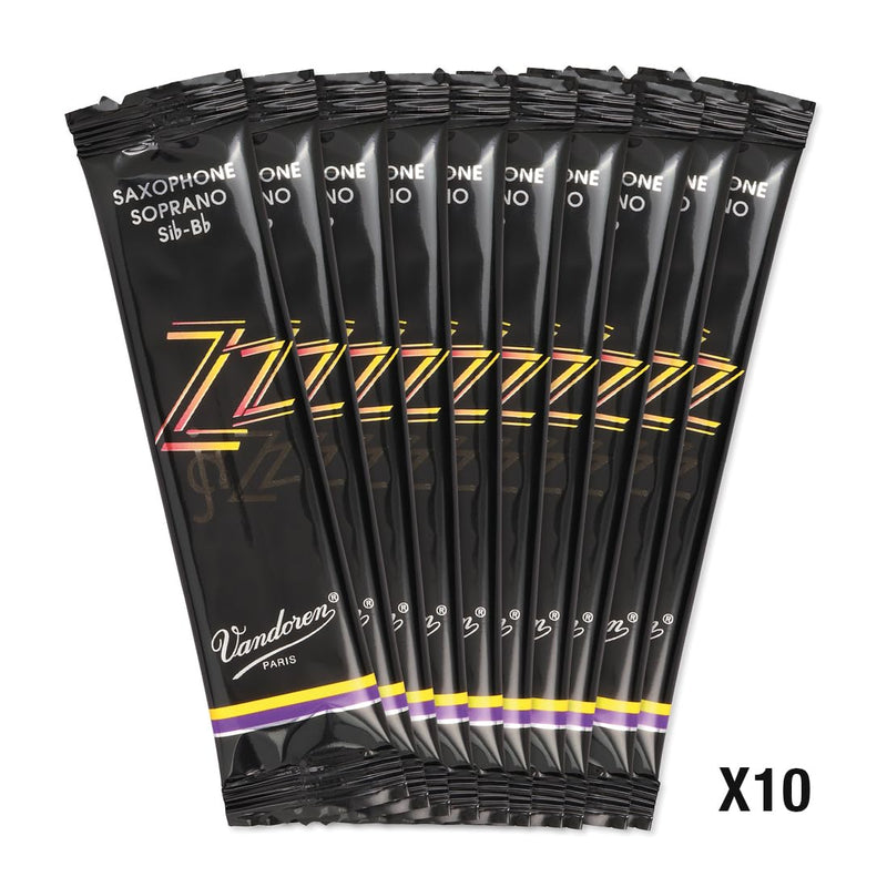 Vandoren SR4035 Soprano Sax ZZ Reeds Strength 3.5; Box of 10,black