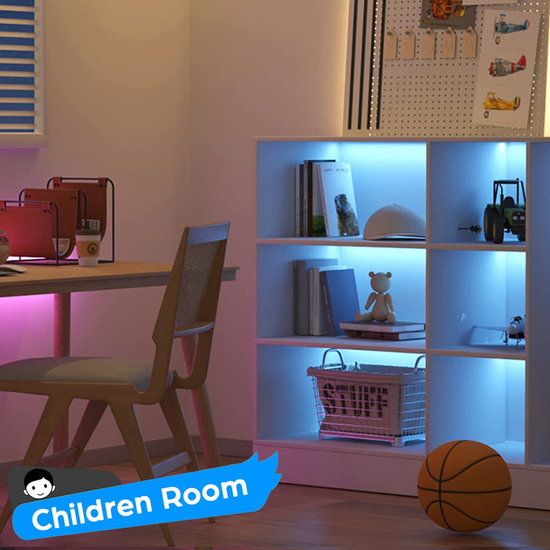 [AUSTRALIA] - Battery Powered LED Strip Lights, Wireless RGB LED Strip Lights with 24 Keys Remote Control, 20 inch x 3 Pack for Kitchen Under Cabinet Lighting, Shelves, Under Counter, Closet, Cordless Click Light RGB 3Pack 