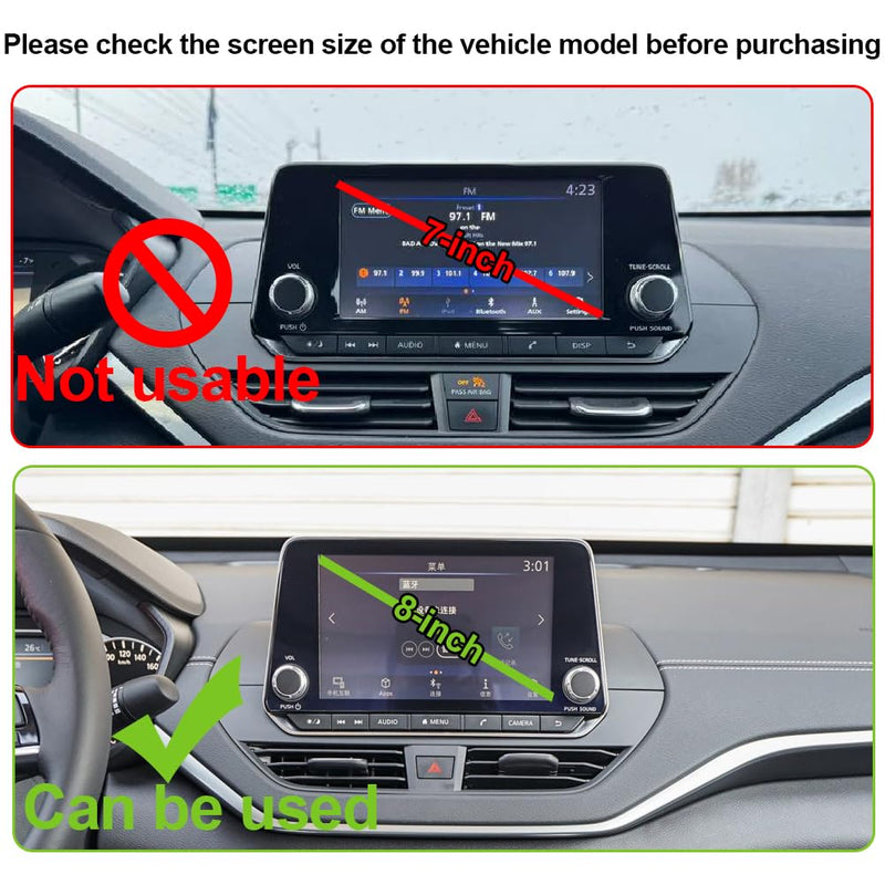 Car Phone Holder for Nissan Altima 2019-2025 8-inch Screen | [Not Fit 7-in & 12.3-inch Screen] Auto Accessories Auto Lock Hands Free Cell Phone Mount Car fits for iPhone & All Smartphone For Altima 2019-2025,8-inch Screen