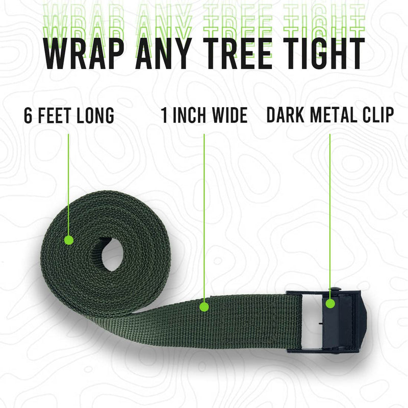 Trail Camera Straps, Upperosey Game Cam Mounting Strap with Long-Lasting Alloy Buckle, Nylon Fiber Strap for Wildlife Trial Camera Accessory, Deer Camera Tree Belts, 25mm Width* 6 ft. Long (2 Packs) 2 Packs