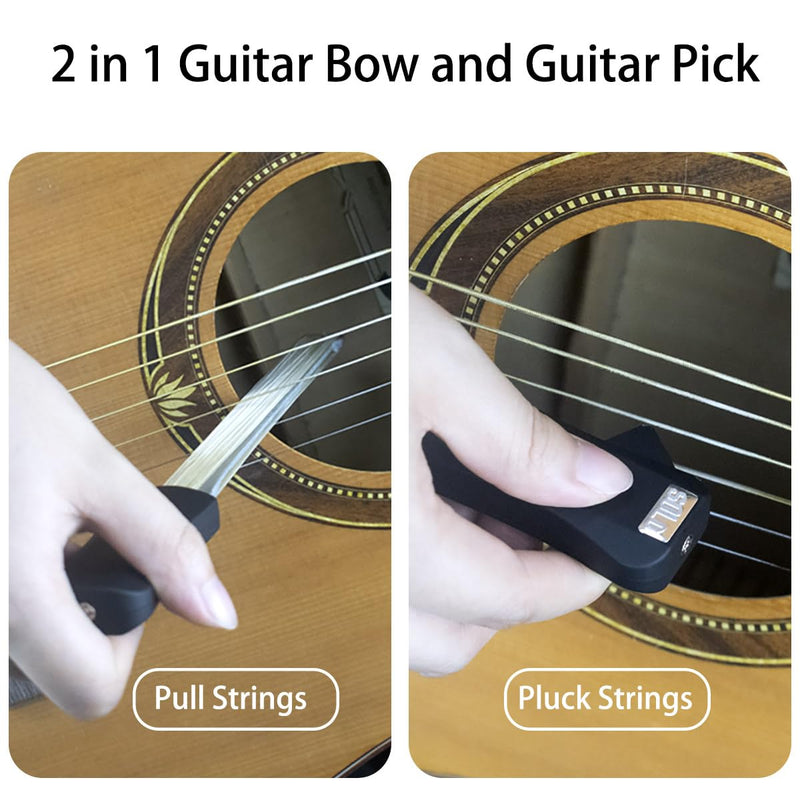 Guitar Bow - Makes Your Guitar a Cello/Violin - 2-in-1 Bow and Pick Fun and Creative Tools for Acoustic Guitar Steel Stringed Instrument