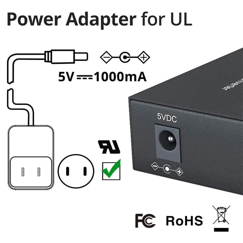 10Gtek a Pair of Gigabit Ethernet Bidi Media Converter, SingleMode Single LC Fiber to Ethernet RJ45 Converter for 10/100/1000Base-Tx to 1000Base-LX, UL Certified, up to 3-km Standard Size Kit #9: SFP 3km x1