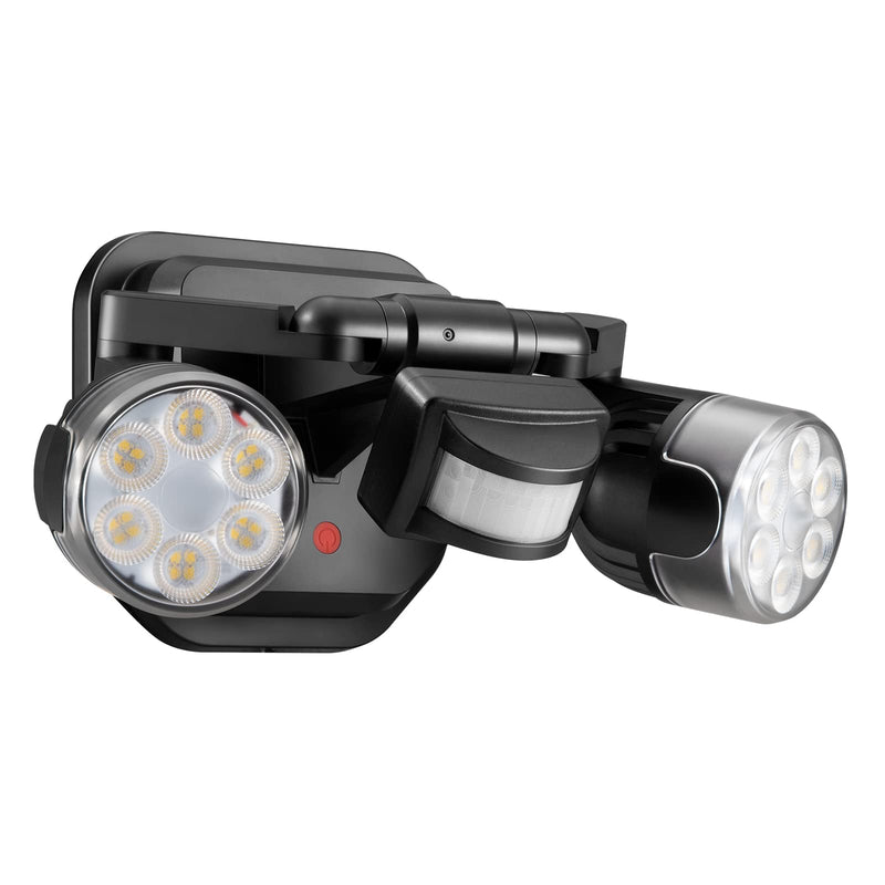 [AUSTRALIA] - OREiN Motion Sensor Outdoor Security Light, Adjustable Dual-Head LED Flood Light, 3 Modes(Motion/Manual/Dusk to Dawn), 150W Equivalent 5000K, IP65 Waterproof Exterior Lighting, Hardwired Black 2 Heads 