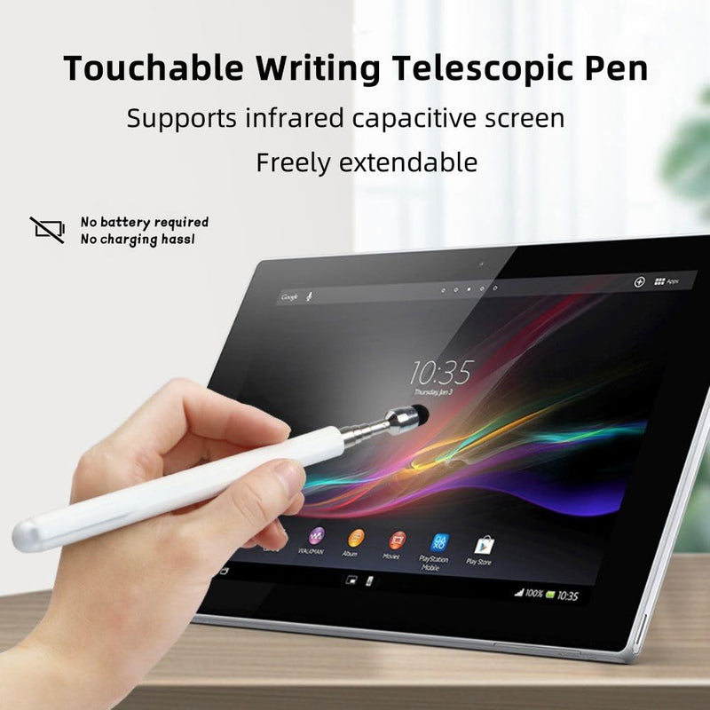 [AUSTRALIA] - Universal Telescopic Stylus Pen for Touch Screens,Retractable Pointer Stick & Stylus with Special Flocking Tip,Extendable High Precision & Soft, Stylus Pen for Touch Screens (Blue) Blue 