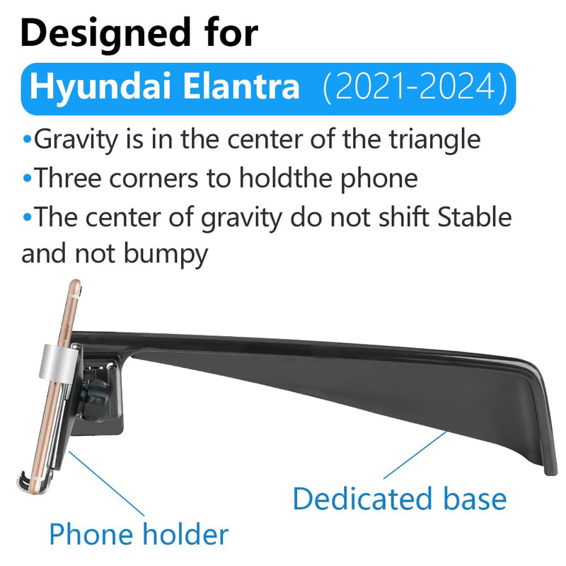 Car Phone Holder for Hyundai Elantra 2021 2022 2023 2024 2025 2026 and Hyundai Elantra Hybrid 2021-2026 Screen Stand Auto Interior Accessories Best Cell Phones Mount Cellphone Mobile Charging Cradle [Screen Stand] for Hyundai Elantra 2021-2026