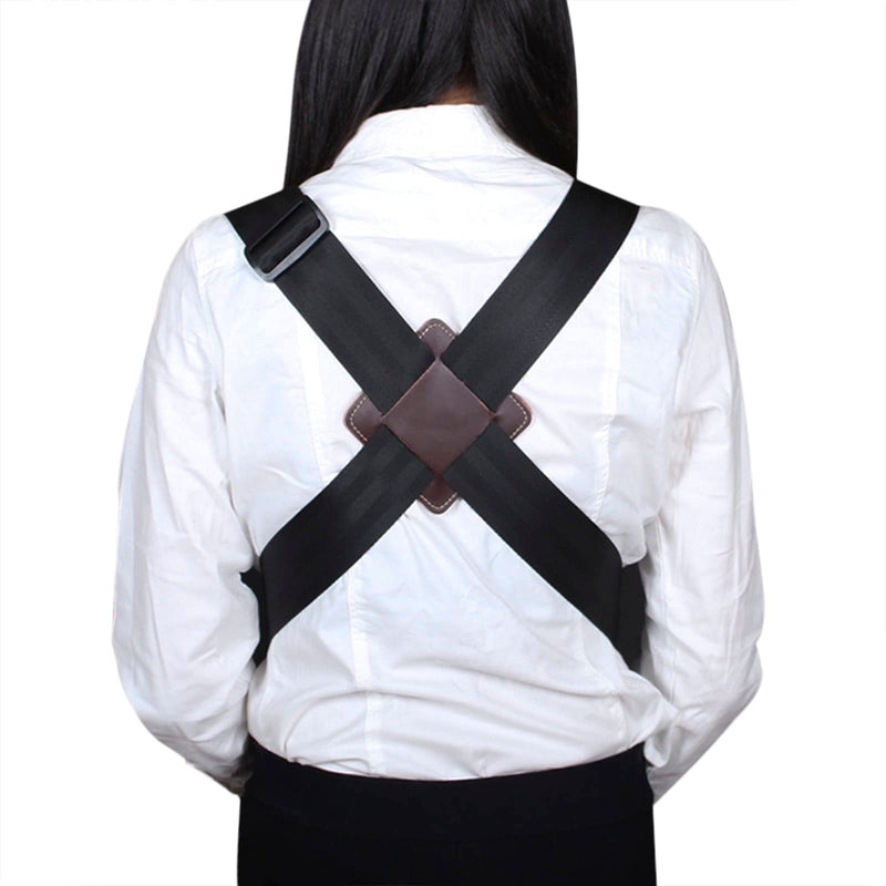 [AUSTRALIA] - Adjustable Padded Djembe Shoulder Strap African Hand Drum Harness Belt Polyester with Quick Change Hook Black 
