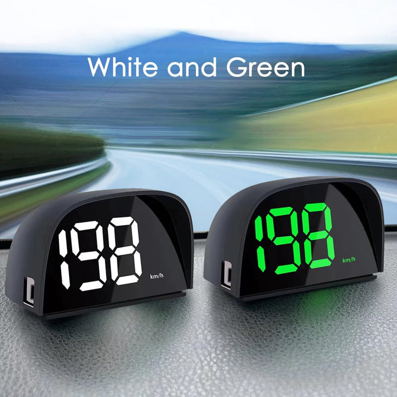 [AUSTRALIA] - GoolRC Digital GPS Speedometer for Car, Kilometers/Miles Car Global Position System Speedometer Digital Display Speed Car HeadUp Display, White miles 