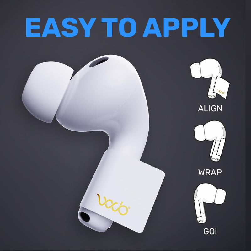 EMF Shield Sticker for AirPods 2nd/3rd/4th Gen, 2-Pack | FCC Lab-Tested, USA Patented, Short Stem Airpods, 5G Wireless Devices, WAVEBLOCK SHORT STEM AIRPODS - WHITE 2 Pair