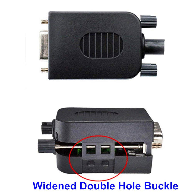 Connector DB9 RS232 D-SUB Female Adapter Serial 9 Pin Port DB9 COB Breakout Terminal Connector Signal Module with Case (Female Connector + Nut) Female Connector + Nut