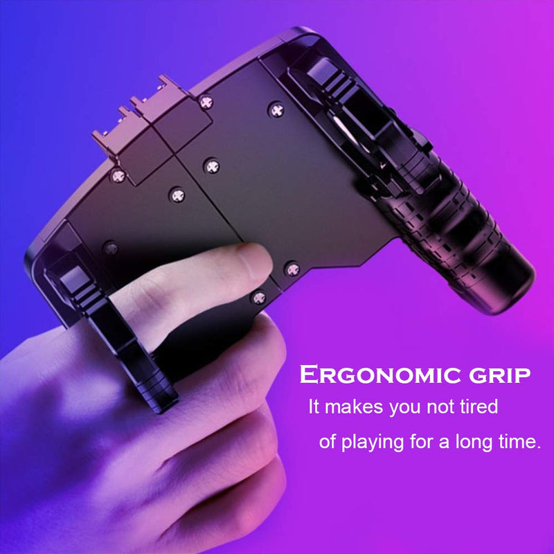 GOFOYO K21 Mobile Game Controller for PUBG/Call of Duty/Fortnite,aim Trigger Fire Buttons L1R1 Shooter Sensitive Joystick,Gamepad for 4.7-6.5 inch iPhone & Android Phone