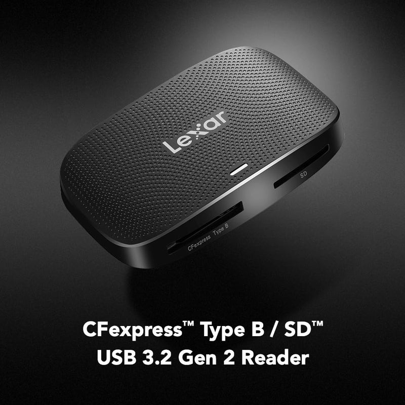 Lexar Professional CFexpress Type B/SD USB 3.2 Gen 2 Reader, Transfer Speeds Up to 10Gbps, Designed for CFexpress Type B and SD Cards (LRW520U-RNBNG) CFexpress Type B / SD USB 3.2 Reader