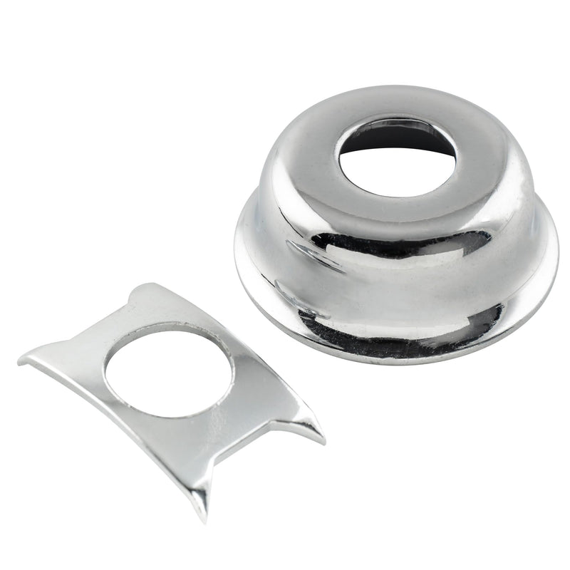 Musiclily Pro Traditional Cup Style Guitar Tele Jack Plate Recessed Output Jack Ferrule for Fender Telecaster Electric Guitar, Chrome