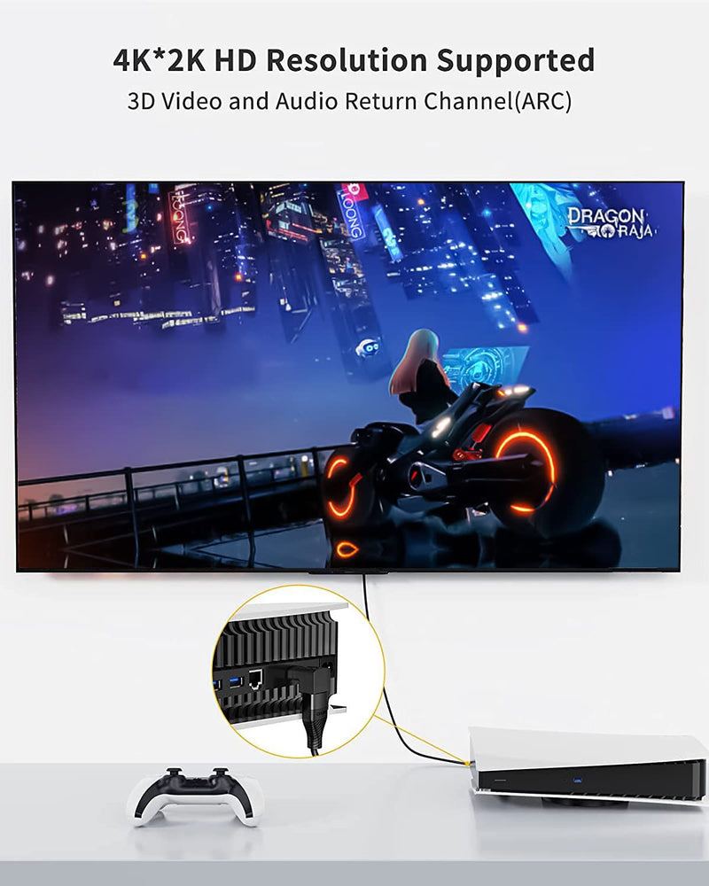 HDMI Adapter Male to Female, CableCreation 2 Pack 90 and 270 Degree Upward Angle Converter, HDMI L Shape Flat Extender for Wall TV, Roku, PS5, Fire Stick, Chromecast, Switch, Laptop,Xbox, PC Right Angle-2Pack
