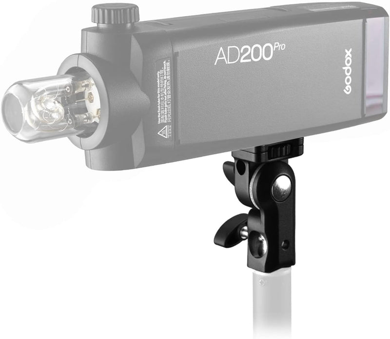 Godox Umbrella Mount Flash Bracket AD200 Accessories - Model AD-E2 with Stable Support, 1/4 Inch Screw, and Cold Shoe Mount for , V1,V860III, TT600, AD200Pro, AD300Pro