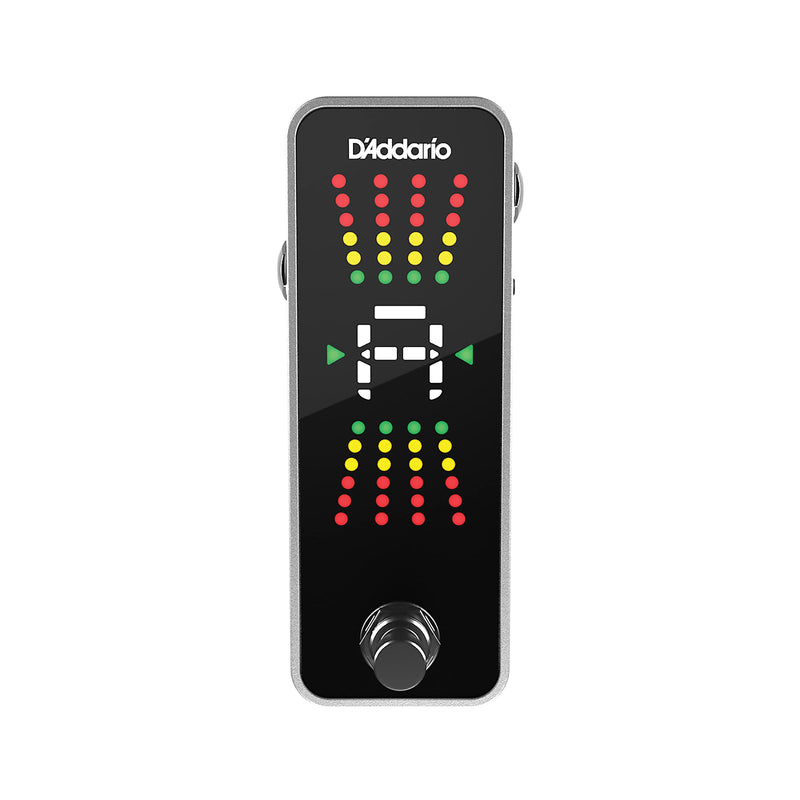 D'Addario Accessories Guitar Tuner Pedal - Chromatic Tuner for Electric Guitars, Bass Guitars and More - Rugged Aluminum Enclosure - Fast and Accurate - True Bypass with Full Color Display Pedal Tuner