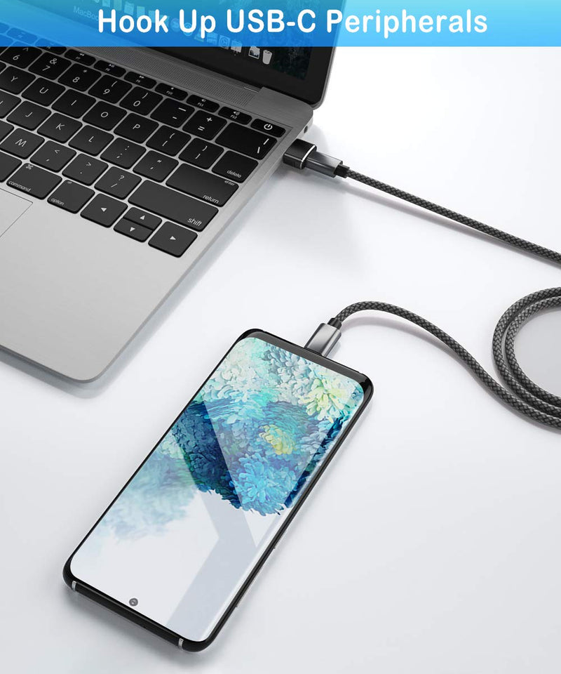 USB C Female to USB Male Adapter 4Pack,Type A Power Charger Cable Connector for iPhone 11 12 Pro Max Mini,XR SE,Airpods iPad 8 Air 4,Samsung Galaxy Note 10 20 S20 Plus S21 21 Ultra,Google Pixel,13,Car Black