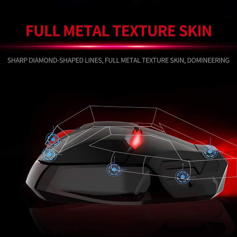 Iron Man Mouse, 2.4G Noiseless Wireless Mouse with USB Receiver Portable Computer Mice for PC, Tablet, Laptop, Notebook - Black