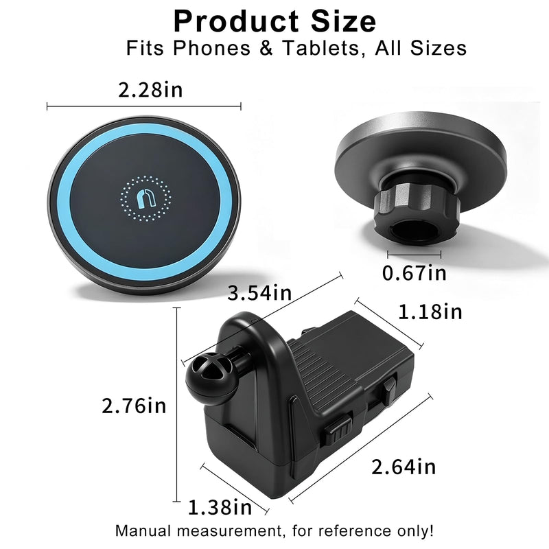 Magnetic Car Tablet Mount for BMW X5 X3 X6 iX 5 7 Series | for G05 G06 G45 G60 Accessories 360° Rotation Strong Magnetic Car Headrest Tablet Phone Holder for Back Seat Travel Road Trip