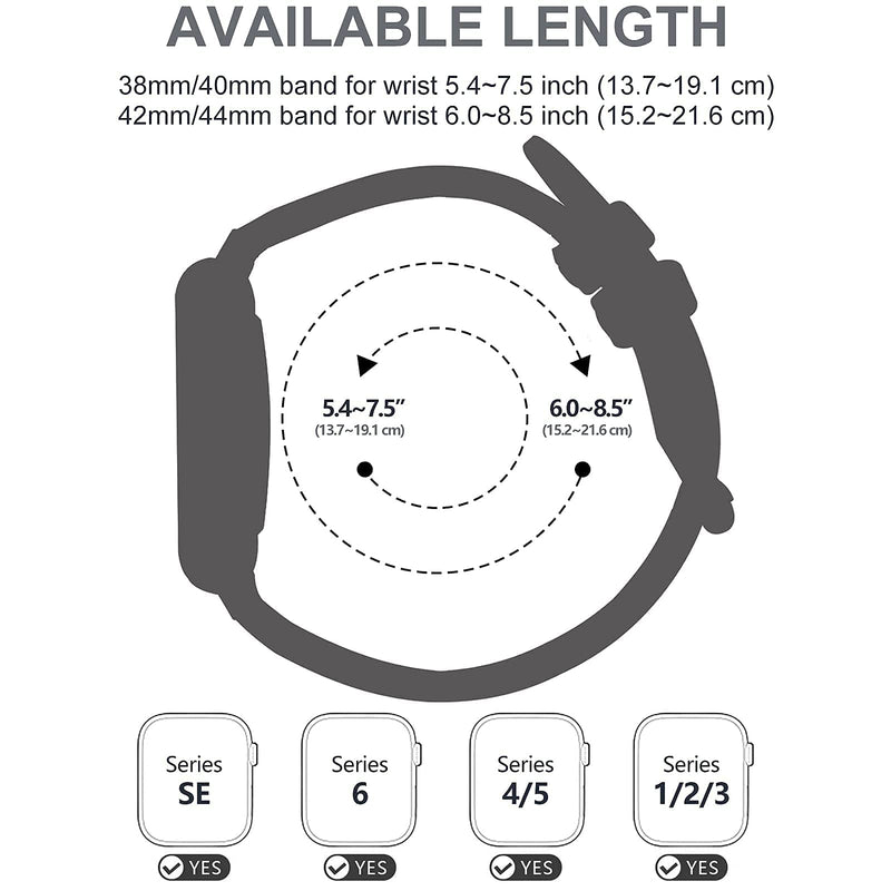 Fullmosa Compatible Apple Watch Band Leather Black 42mm 44mm 45mm with Rose Gold Buckle& Compatible Upgraded Version Stainless Steel iWatch Band/Strap with Case 42mm 44mm 45mm Rose Gold