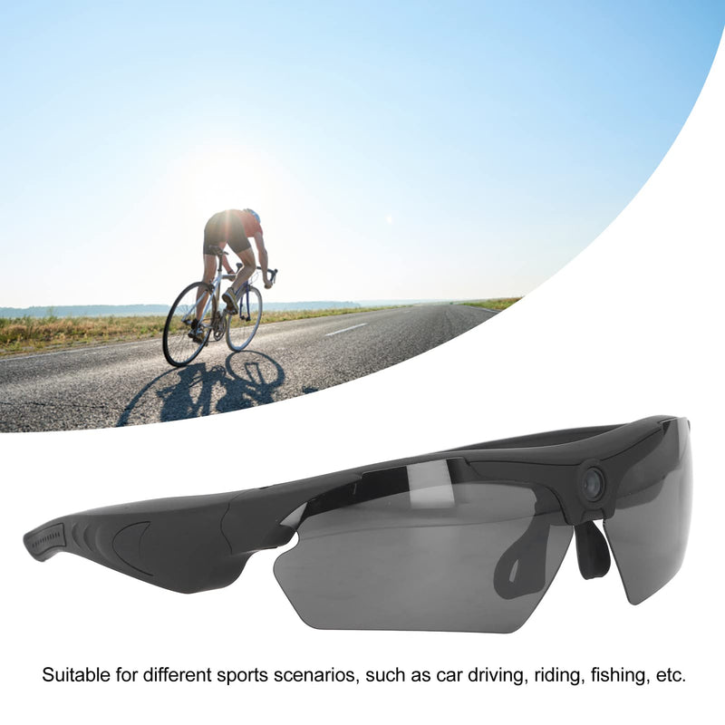 XUMIUZIY Camera Glasses, HD 1080P Sports Sunglasses Camera Video Glasses, Audio and Video Recording, Outdoor Wearable Polarized Lenses for Cycling, Hiking (Black)
