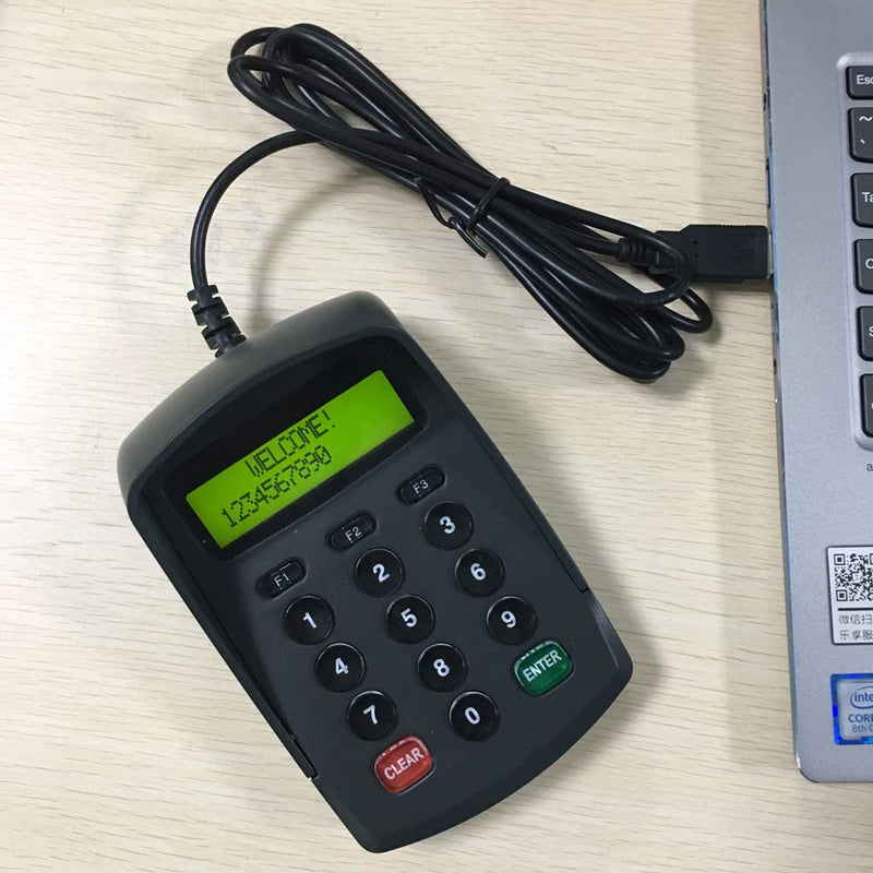 XCRFID USB 15 Keys Keypad Numeric Keyboard Numpad/Digital Keyboard/Pin Pad with LCD Plug and Play Support EPOS System YD541-Plaintext