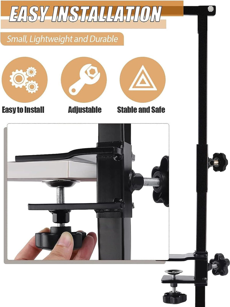 Kalolary Grooming Table Clamps - Adjustable Replacement Aid to Attach Grooming Arms