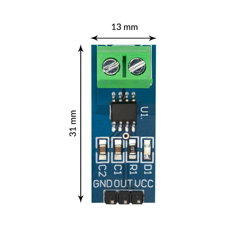 ACS712 Current Sensor 20A Amp Current Sensor Range Module Hall Effect Current Sensor Pack of 8