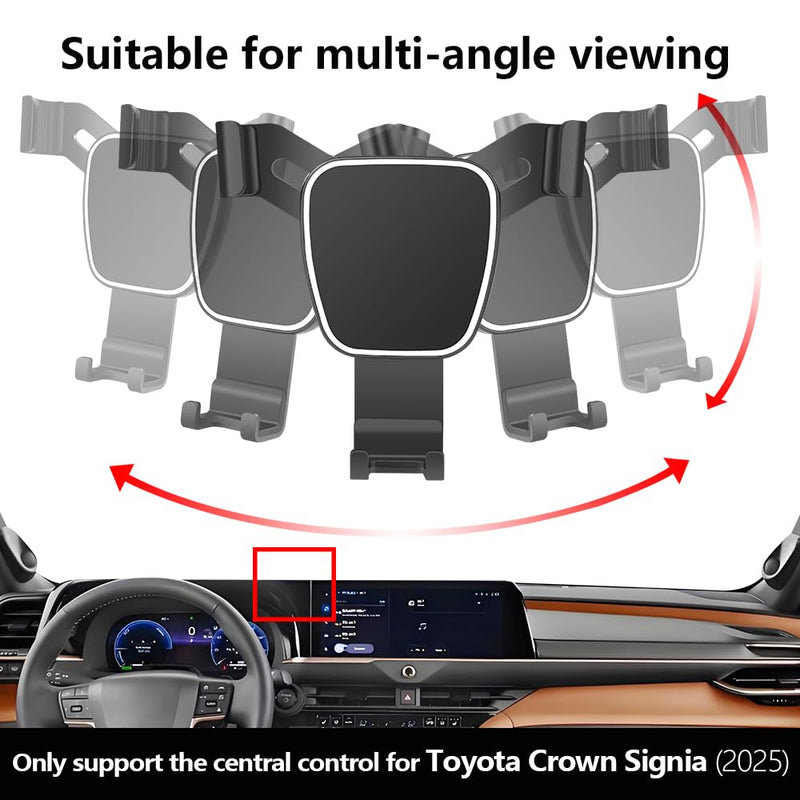 Car Phone Holder for Toyota Crown 2023 2024 2025， Crown Signia 2025 Auto Accessories Navigation Bracket Interior Screen Decoration Dash Board Mobile Cell Phone Mount case