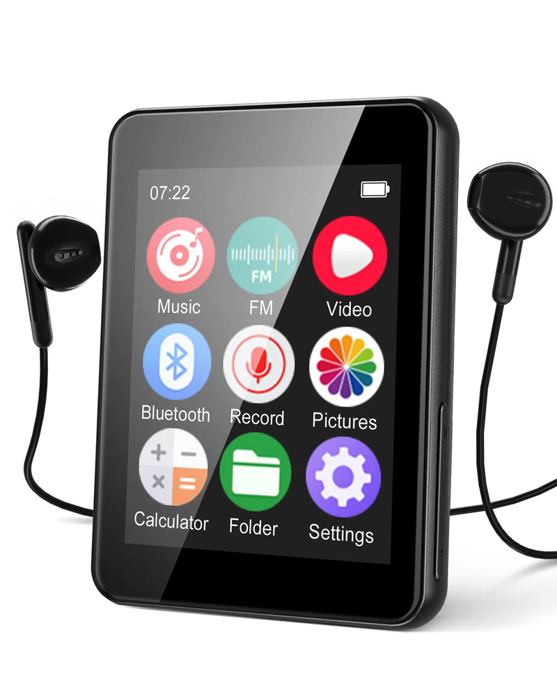 [AUSTRALIA] - 64GB MP3 Player with Bluetooth 5.3, Portable Music Player 2.4" Full Touchscreen with Speaker, FM Radio, Voice Recorder, E-Book (Earphones Included) 