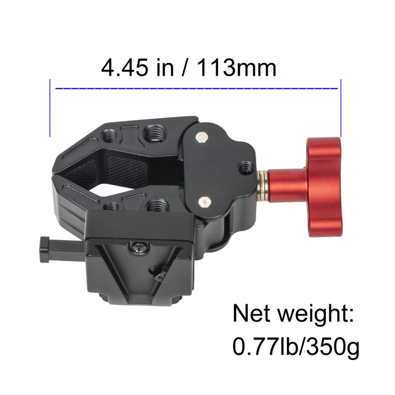 [AUSTRALIA] - Came-TV V-Mount Battery Clamp Large Open Angle and Solid Structure Adapter with 1/4 and 3/8 inches Screw Holes Mounting to Light Stand or Tripod 