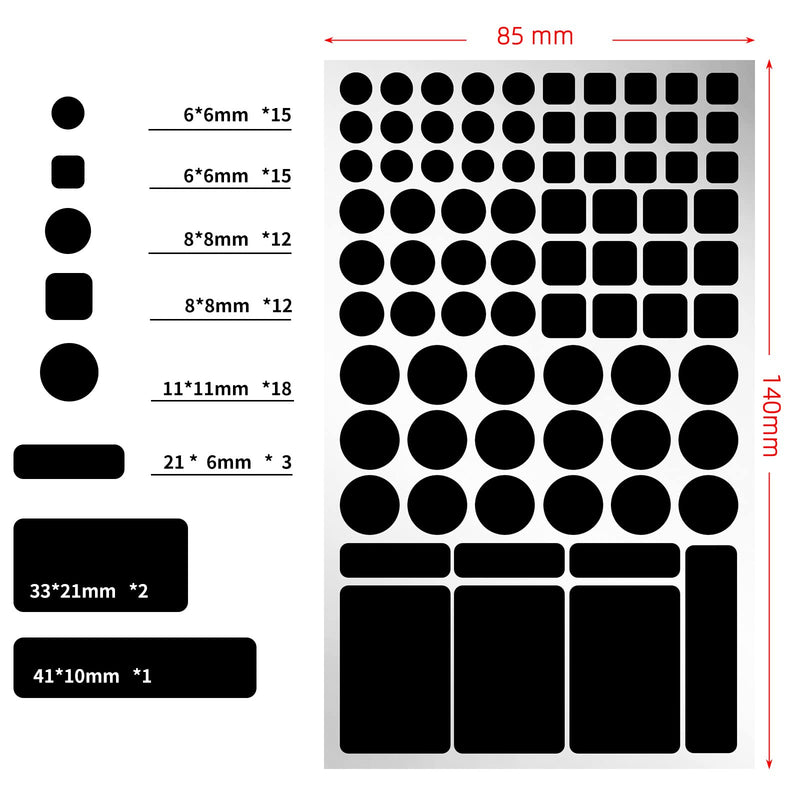LED Light Blocking Stickers,Light Blackout Stickers,2 Sheets Cover White and Black,Blackout Stickers for Electronic, LED Covers,Block 100% of LED Lights (Cut-100% Blocking White and Black) Cut--100%shading White and Black