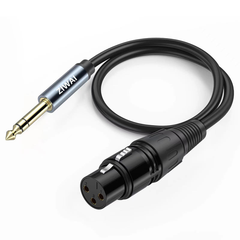 XLR to 6.35mm (1/4 Inch) TRS Cable Female to Male (1/4 to XLR Cable, XLR to 1/4 Cable, XLR to TRS Cable) ﻿ (2, 3Feet) 2
