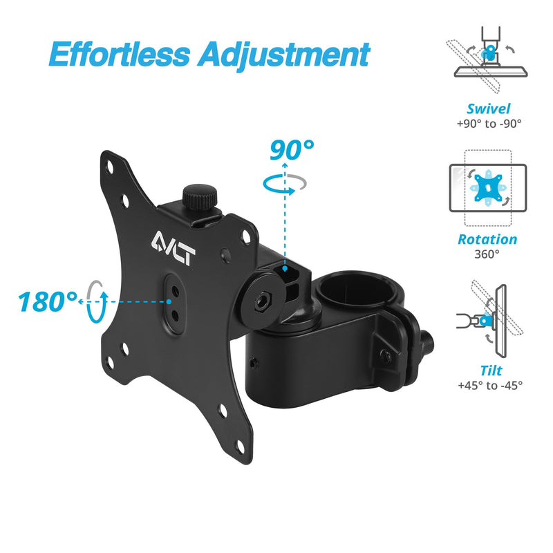 AVLT Single 40 Inch Monitor Head Add-On Kit for Pole Top Mount – Black | Fits Ultrawide Screen, Supports 26.4 lbs (12kg), For 1.38" (35mm), VESA Compatible, Workspace Upgrade Extension Arm Black-Add-On