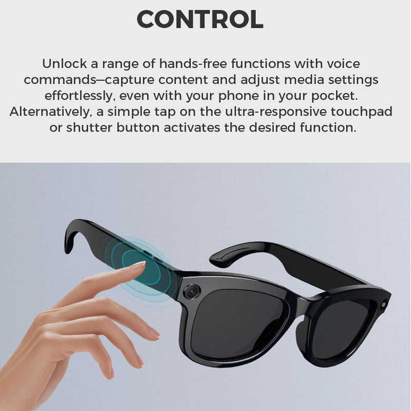 Yoidesu Ai Smart Glasses, 5mp Camera Glasses with Music & Call Features, Bluetooth Glasses with 26 Translation, Anti Women, Music Playback & Calling (Sunglasses) Sunglasses