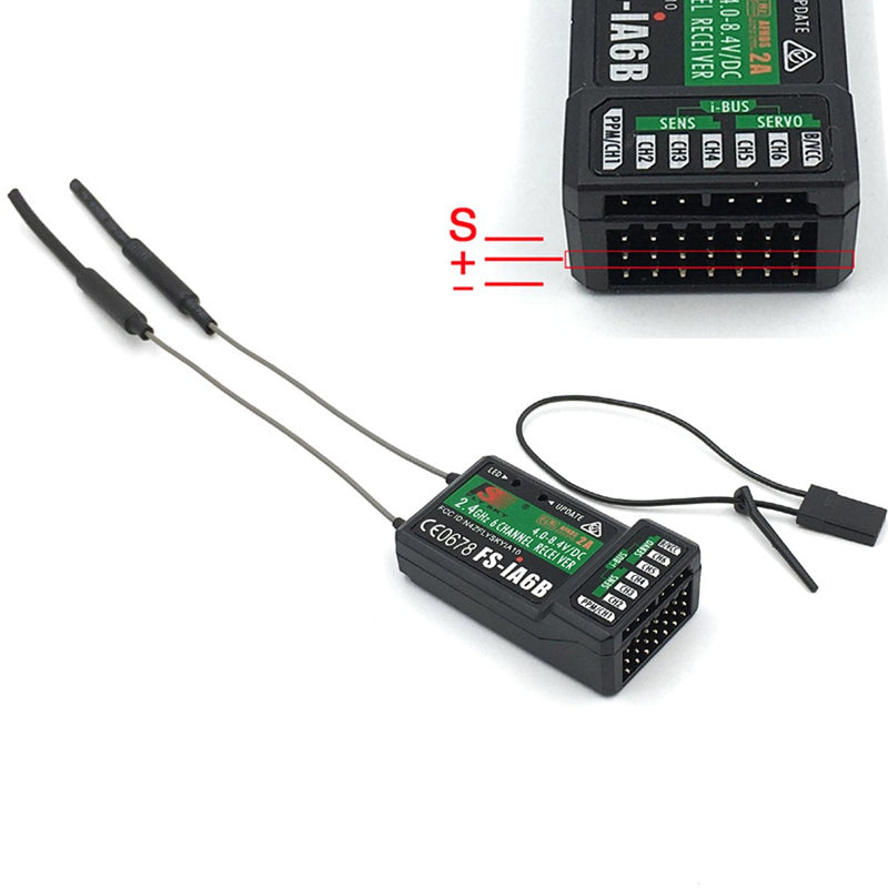 [AUSTRALIA] - DTXMX Flysky Receiver FS-iA6B 2.4G AFHDS 2A 6Channels Support PWM/PPM/i-Bus Output Compatible Flysky FS-i6 FS-i6X FS-i6S and i10 RC Radio Transmitter 